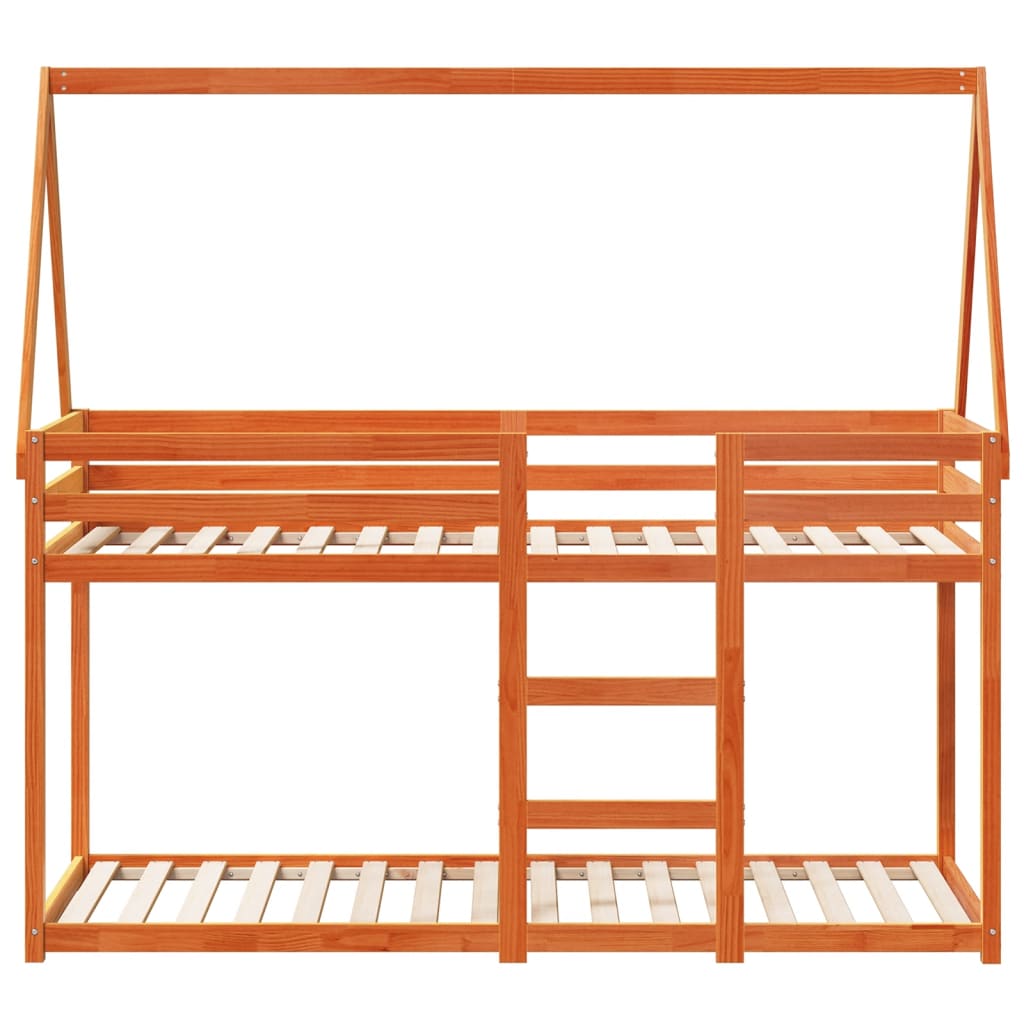 Stapelbed Met Bedhuis Massief Grenenhout