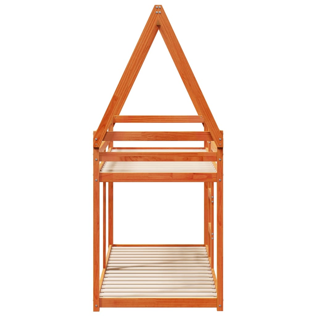 Stapelbed Met Bedhuis Massief Grenenhout