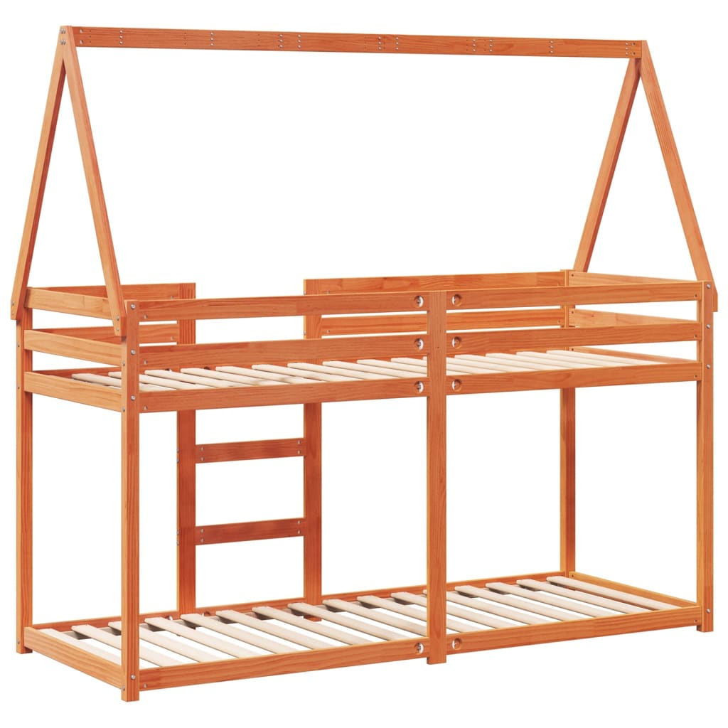 Stapelbed Met Bedhuis Massief Grenenhout