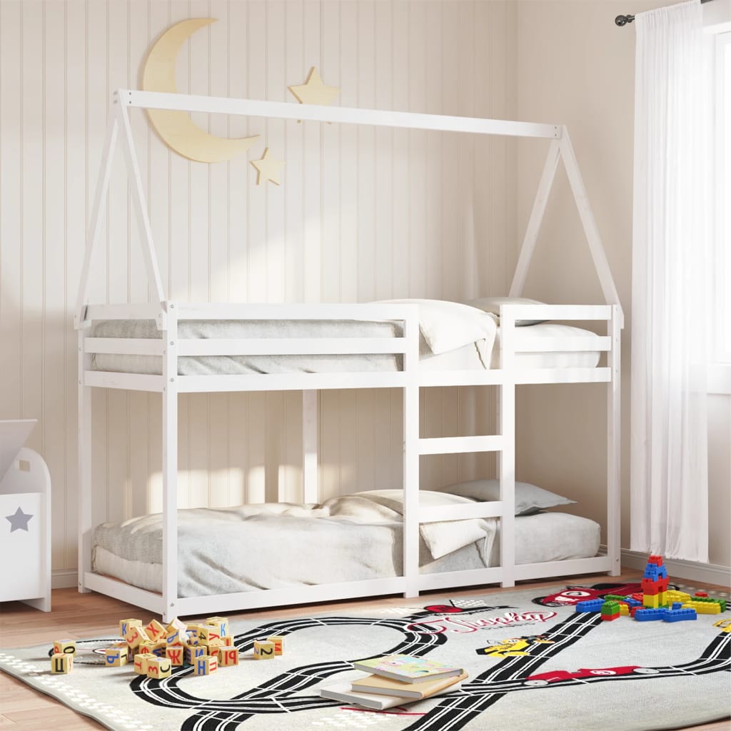 Stapelbed Met Bedhuis Massief Grenenhout