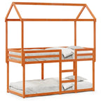 Stapelbed Met Dak Massief Grenenhout