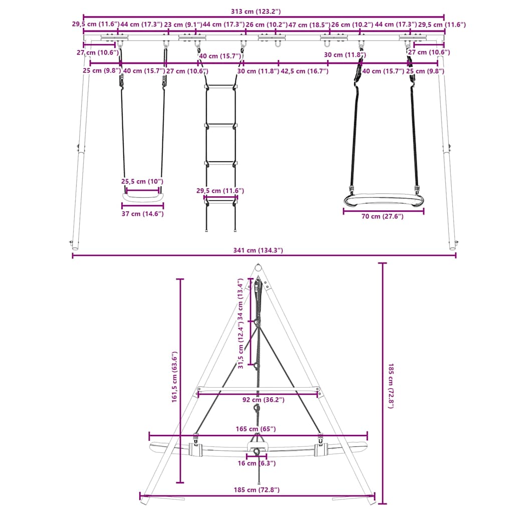 Schommelset Met Schommel, Ladder En Nestschommel