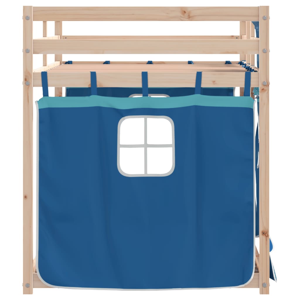 Stapelbed Met Gordijnen Massief Grenenhout