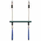 Trapezestang En Ringen Voor Kinderen Staal Blauw En Donkergroen