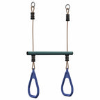 Trapezestang En Ringen Voor Kinderen Staal Blauw En Donkergroen