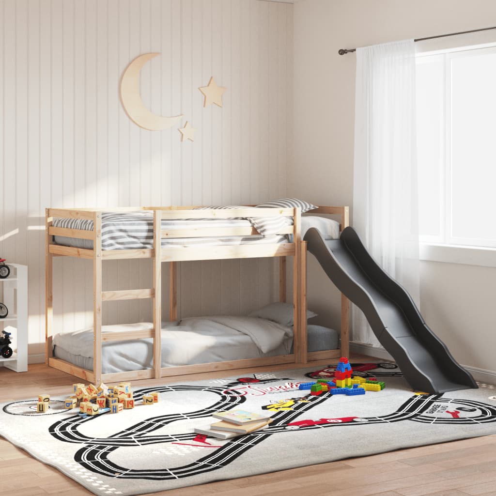 Stapelbed Met Glijbaan En Ladder Grenenhout