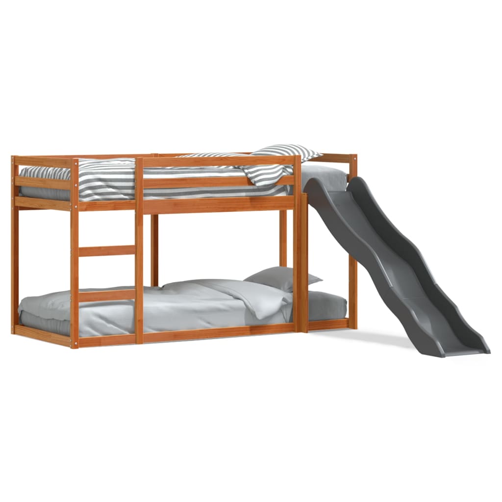 Stapelbed Met Glijbaan En Ladder Grenenhout
