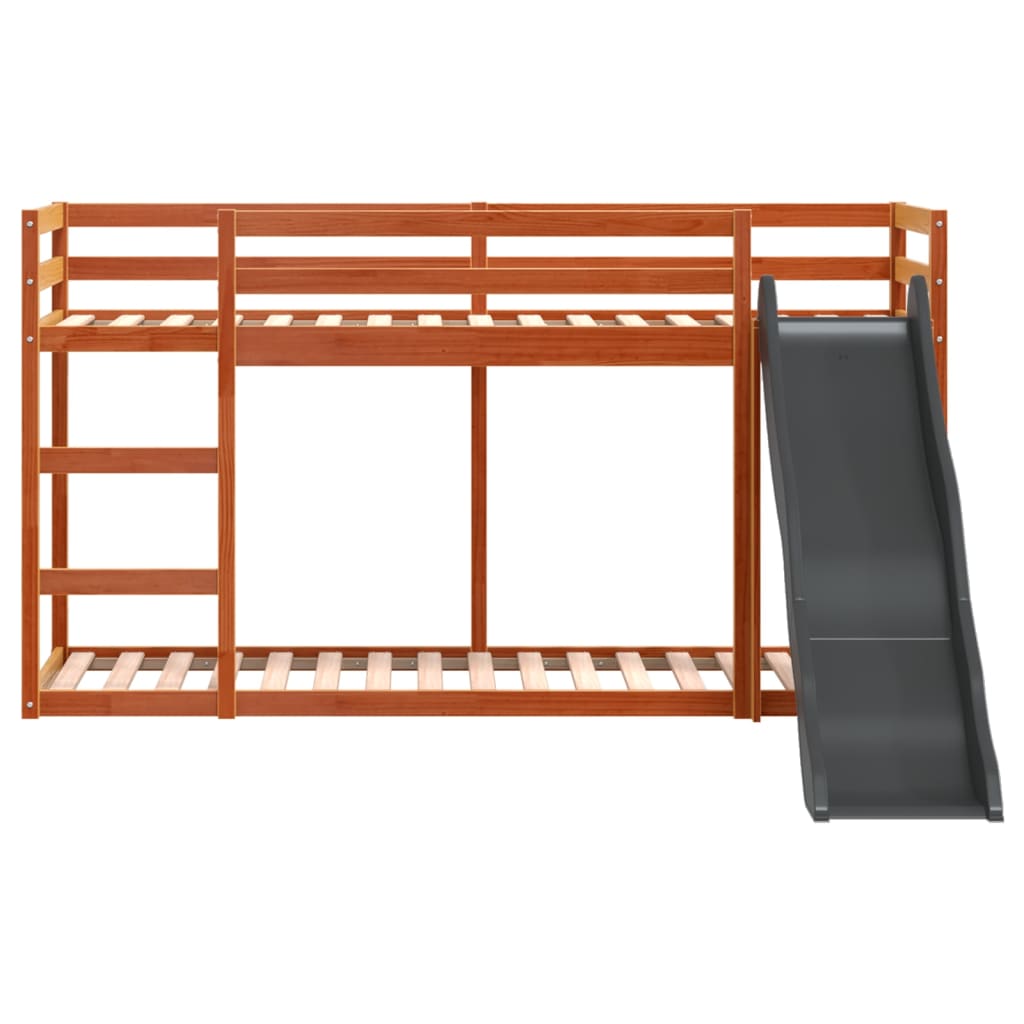 Stapelbed Met Glijbaan En Ladder Grenenhout