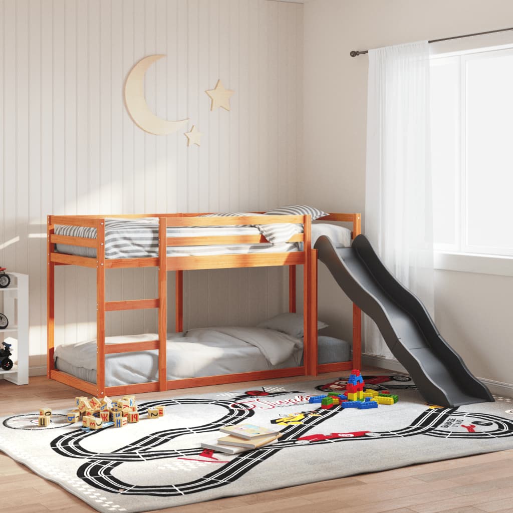 Stapelbed Met Glijbaan En Ladder Grenenhout