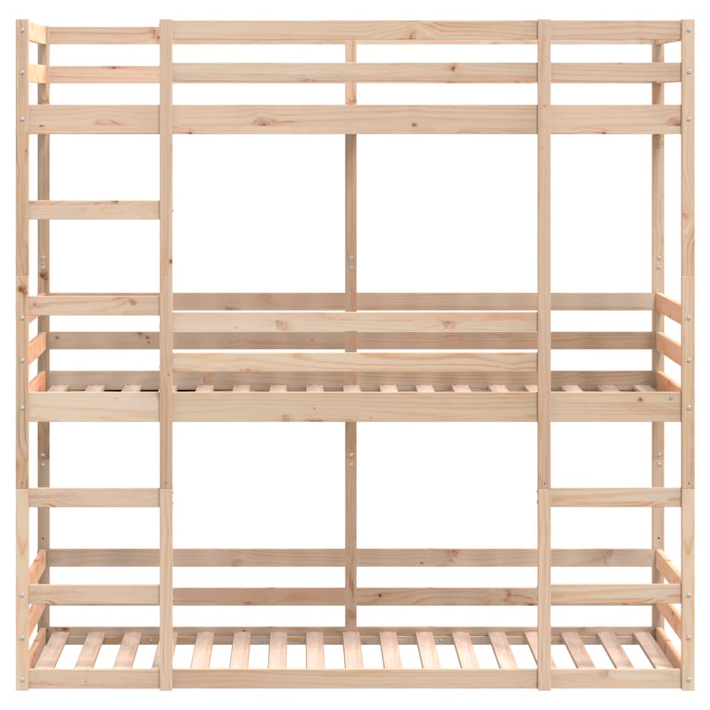 Stapelbed 3-Persoons Massief Grenenhout 90X200 Cm