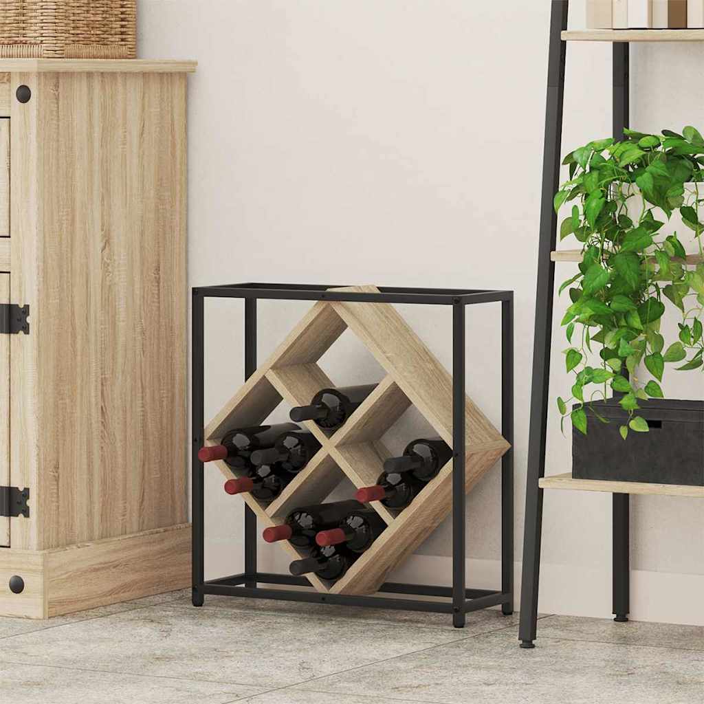 Wijnrek 16 Flessen Bewerkt Hout
