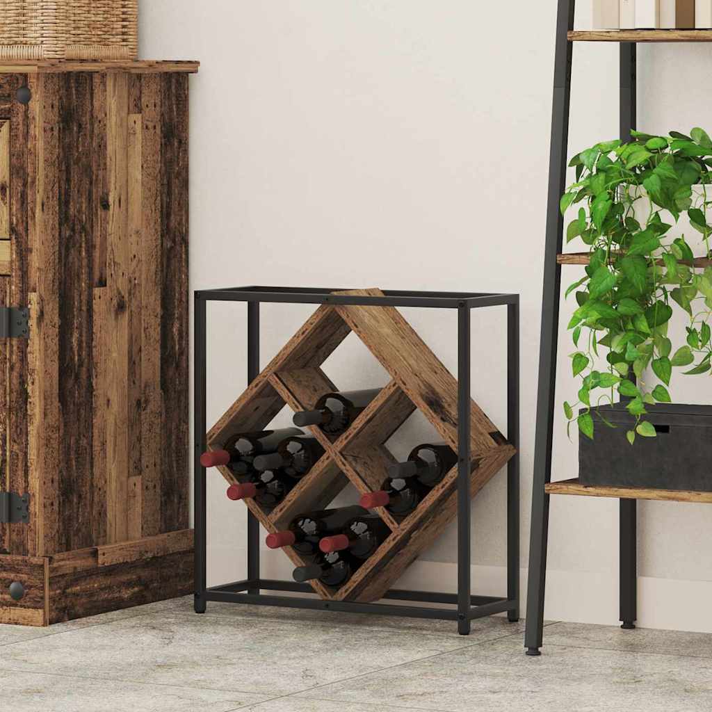 Wijnrek 16 Flessen Bewerkt Hout