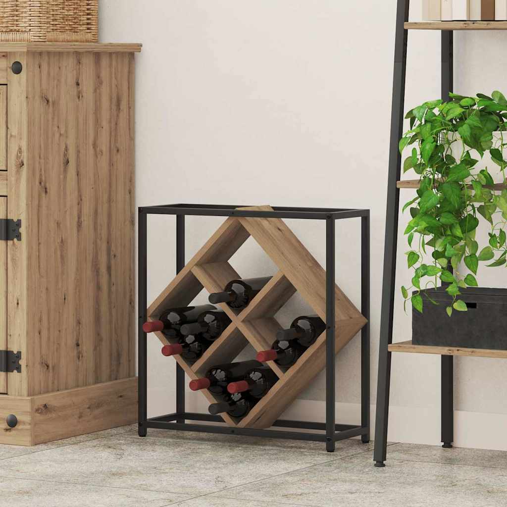 Wijnrek 16 Flessen Bewerkt Hout
