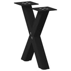 Eettafelpoten X-Vormig 90X(72-73) Cm Staal Zwart