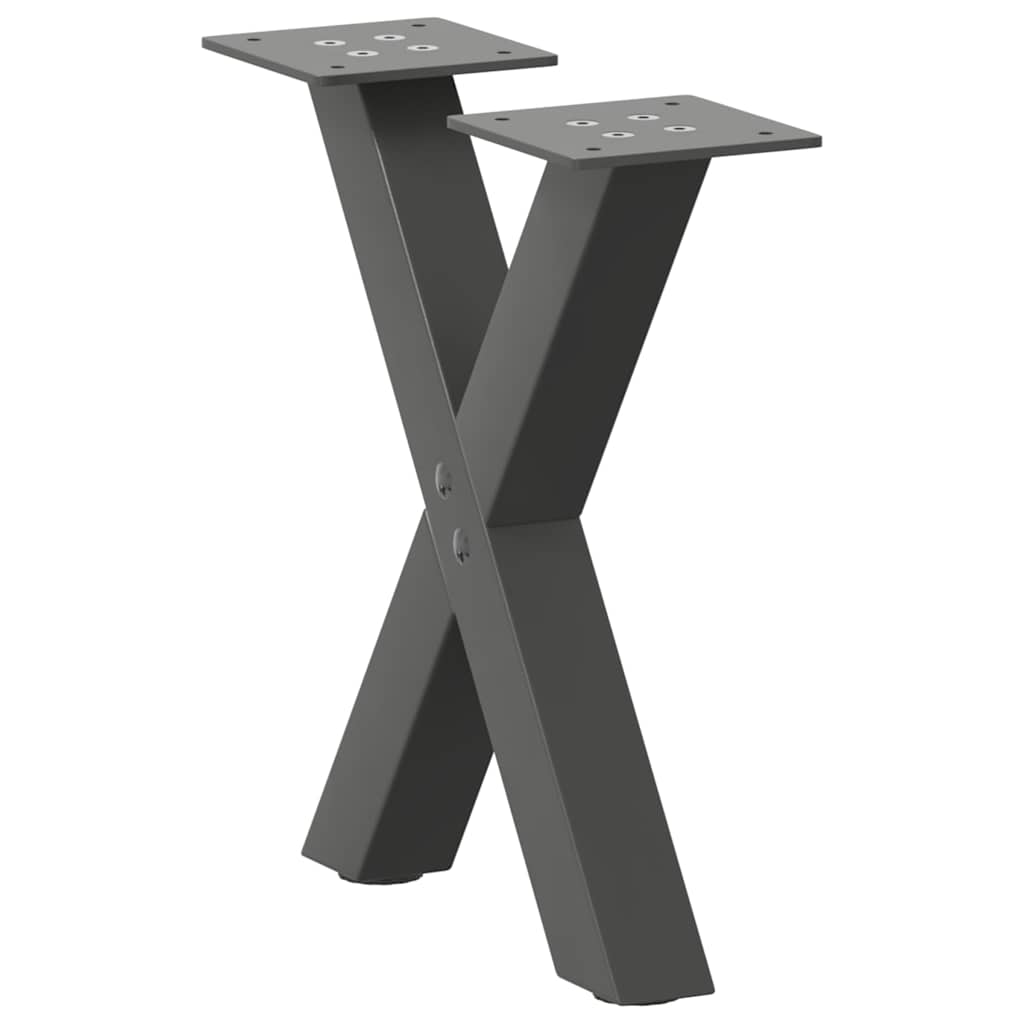 Eettafelpoten X-Vormig 90X(72-73) Cm Staal Antraciet