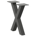 Eettafelpoten X-Vormig 90X(72-73) Cm Staal Antraciet