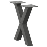 Eettafelpoten X-Vormig 90X(72-73) Cm Staal Antraciet