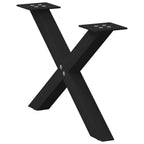 Eettafelpoten X-Vormig 90X(72-73) Cm Staal Zwart