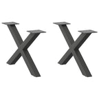 Eettafelpoten X-Vormig 90X(72-73) Cm Staal Antraciet