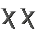 Eettafelpoten X-Vormig 90X(72-73) Cm Staal Antraciet