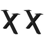 Eettafelpoten X-Vormig 90X(72-73) Cm Staal Zwart