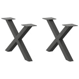 Eettafelpoten X-Vormig 90X(72-73) Cm Staal Antraciet