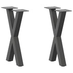 Eettafelpoten X-Vormig 90X(72-73) Cm Staal Antraciet