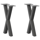 Eettafelpoten X-Vormig 90X(72-73) Cm Staal Antraciet