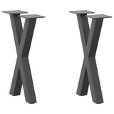 Eettafelpoten X-Vormig 90X(72-73) Cm Staal Antraciet