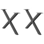 Eettafelpoten X-Vormig 90X(72-73) Cm Staal Antraciet