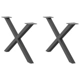 Eettafelpoten X-Vormig 90X(72-73) Cm Staal Antraciet