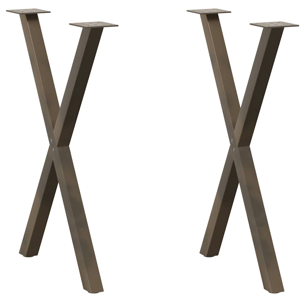 Eettafelpoten X-Vormig 70X(72-73) Cm Staal Naturel