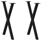 Eettafelpoten X-Vormig 90X(72-73) Cm Staal Zwart