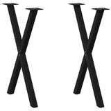 Eettafelpoten X-Vormig 90X(72-73) Cm Staal Zwart
