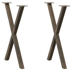 Eettafelpoten X-Vormig 70X(72-73) Cm Staal Naturel