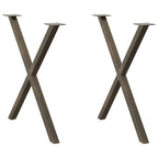 Eettafelpoten X-Vormig 70X(72-73) Cm Staal Naturel