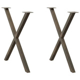 Eettafelpoten X-Vormig 70X(72-73) Cm Staal Naturel