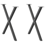 Eettafelpoten X-Vormig 90X(72-73) Cm Staal Antraciet