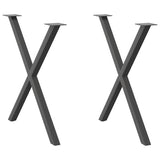 Eettafelpoten X-Vormig 90X(72-73) Cm Staal Antraciet