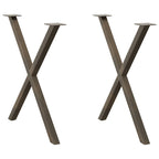 Eettafelpoten X-Vormig 70X(72-73) Cm Staal Naturel