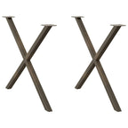 Eettafelpoten X-Vormig 70X(72-73) Cm Staal Naturel