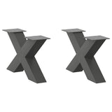 Eettafelpoten X-Vormig 90X(72-73) Cm Staal Antraciet