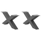 Eettafelpoten X-Vormig 90X(72-73) Cm Staal Antraciet