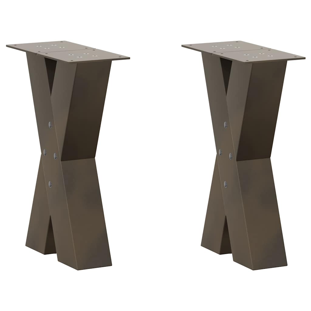 Eettafelpoten X-Vormig 70X(72-73) Cm Staal Naturel