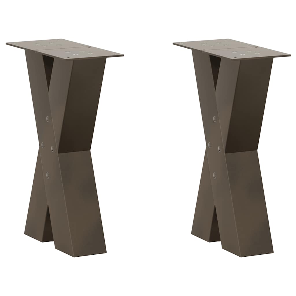 Eettafelpoten X-Vormig 70X(72-73) Cm Staal Naturel