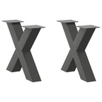 Eettafelpoten X-Vormig 90X(72-73) Cm Staal Antraciet