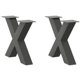 Eettafelpoten X-Vormig 90X(72-73) Cm Staal Antraciet