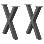 Eettafelpoten X-Vormig 90X(72-73) Cm Staal Antraciet