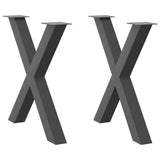 Eettafelpoten X-Vormig 90X(72-73) Cm Staal Antraciet