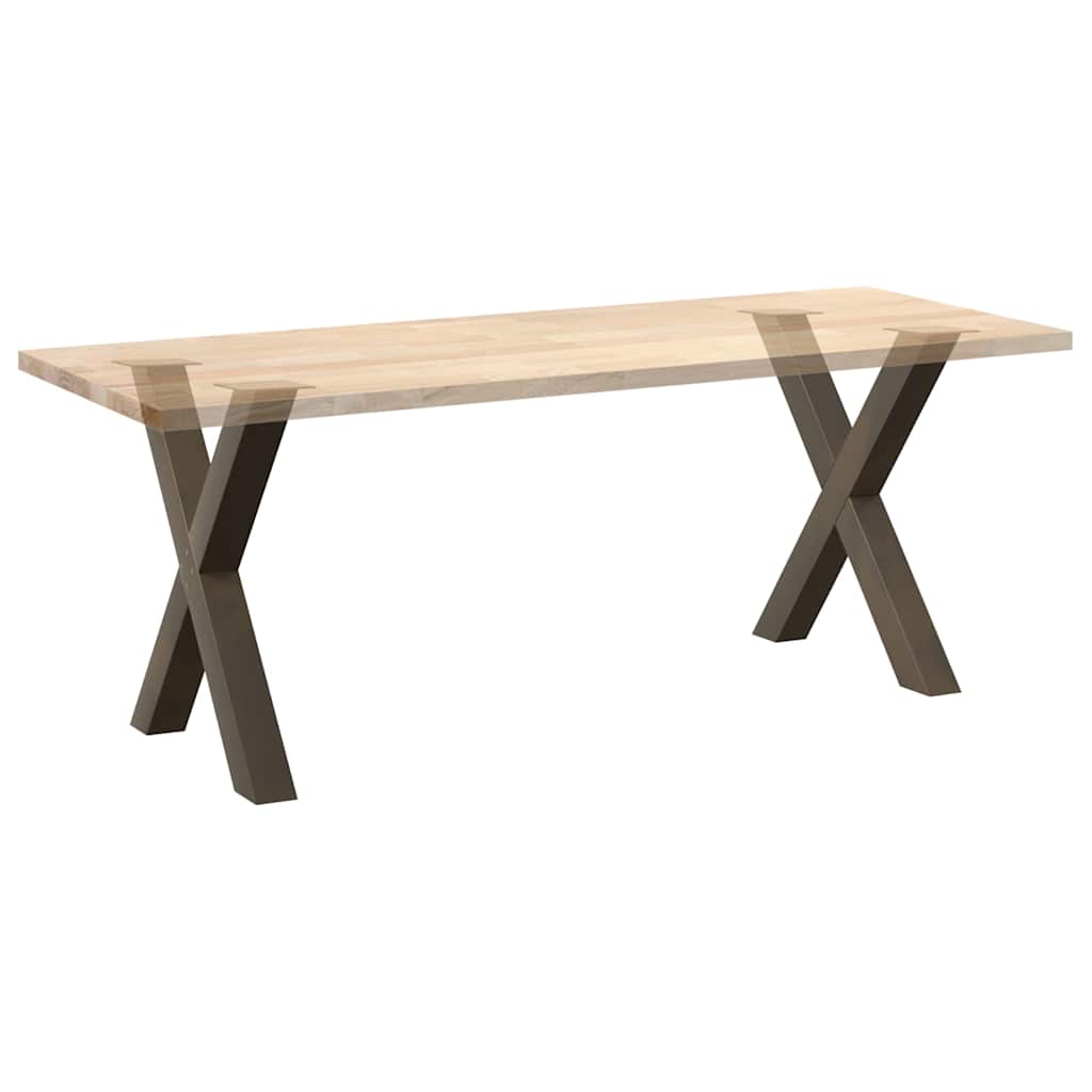 Eettafelpoten X-Vormig 70X(72-73) Cm Staal Naturel